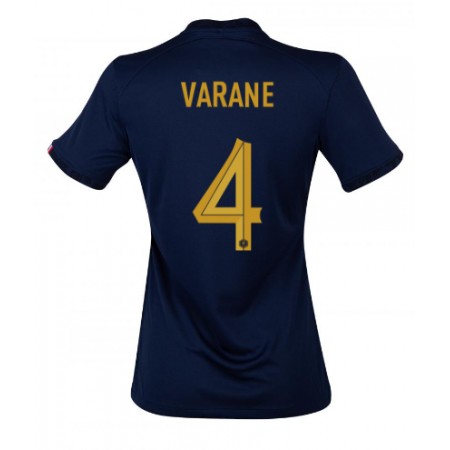 Frankrike Raphael Varane 4 Matchtröjor Dam Hemma Fotbollströja VM 2022 Frankrike Raphael Varane 4 Matchtröjor Dam Hemma Fotbollströja VM 2022